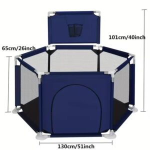 Children's Playpen Safety Fence with Basket Ball Court & 30 Balls (PP01) - Image 11