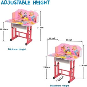 Kids Cartoon Design Study Table and Chair (665) - Image 13