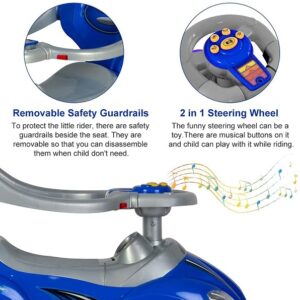 Kids Ride On 3 in 1 Tolo Car with with Removable Canopy Backrest and Cup Holder (BC8301) - Image 9