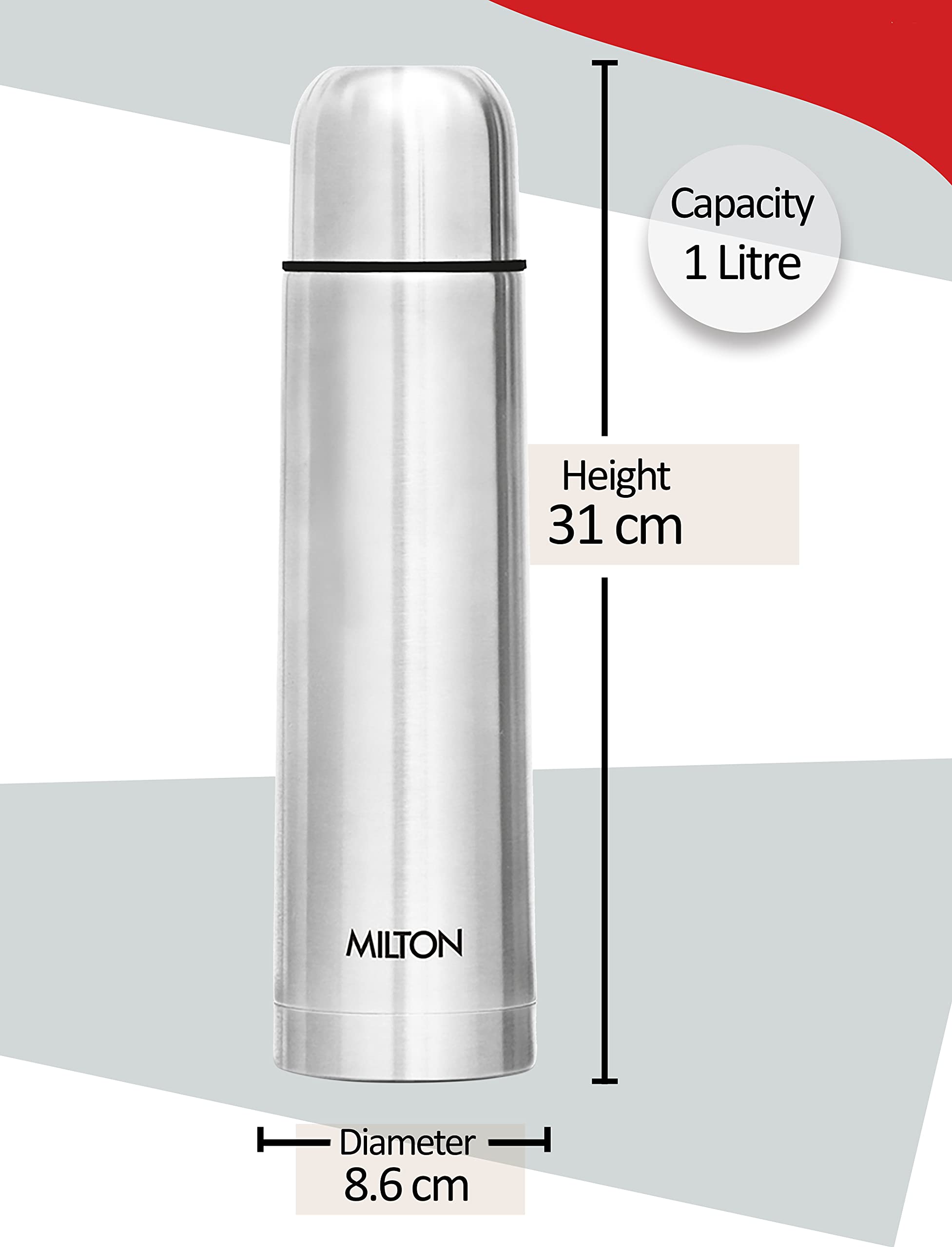 Milton Thermosteel Flip Lid Flask 1000ml 7