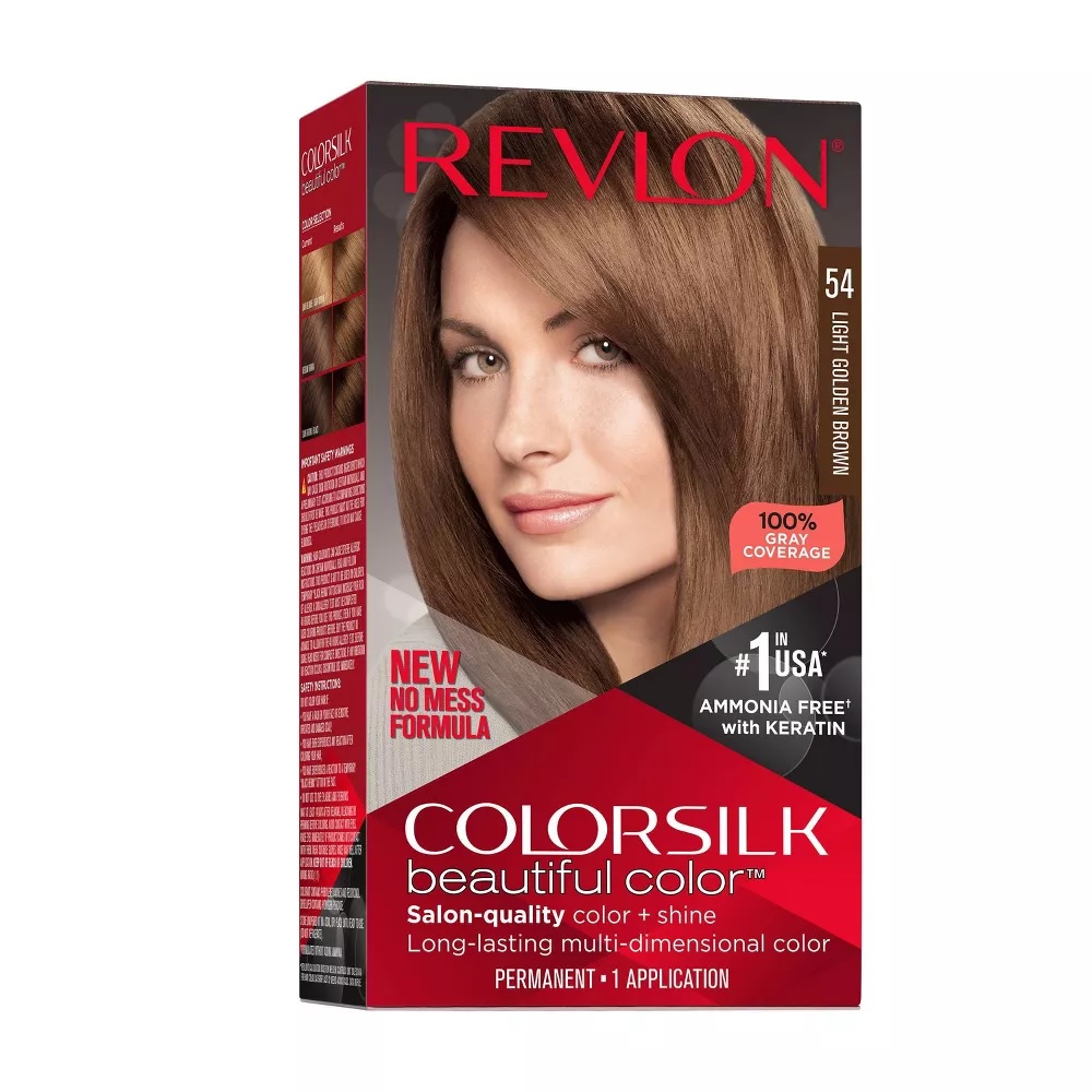 Revlon Colorsilk Light Golden Brown Hair Color (54) Tskemarket