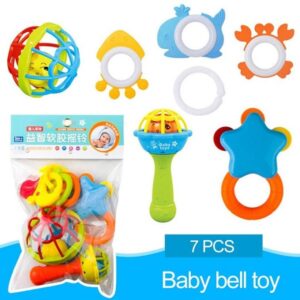 Newborn Baby Teether Rattles Jingle Bells Baby Toy (22)
