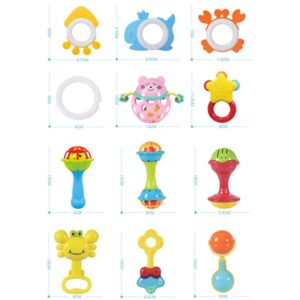 Newborn Baby Teether Rattles Jingle Bells Baby Toy (22) - Image 3