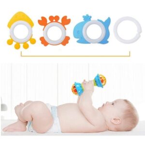 Newborn Baby Teether Rattles Jingle Bells Baby Toy (22) - Image 5