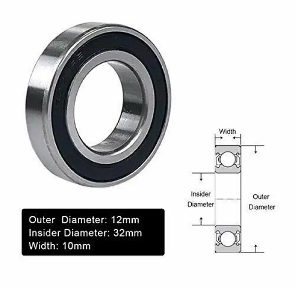 Stainless Steel Fan Rubber Seal Bearings (6201-2RS) 4