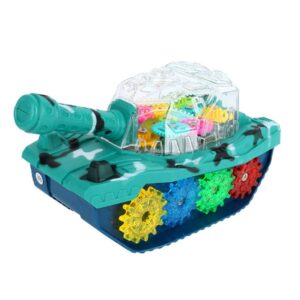 Transparent Gear Toy Tank Mechanical Battery Operated Racing Car
