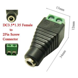 DC Power Jack-Female Connector with 2 Pin Screw Terminal - Image 2