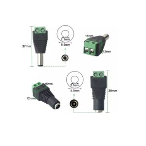 DC Power Jack-Male Connector with 2 Pin Screw Terminal - Image 4
