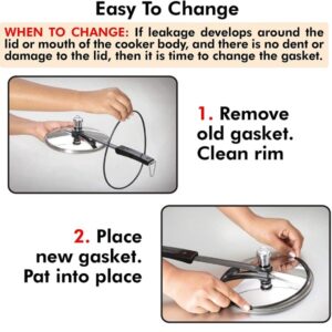 Hawkins Pressure Cooker Gasket Sealing Ring 3.5L to 8L (B10-09) - Image 5