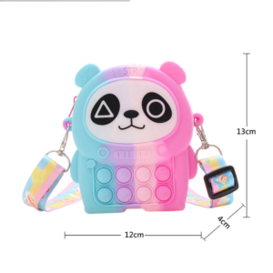 Kids Pop It Push Fidget Panda Crossbody Bag - Image 2