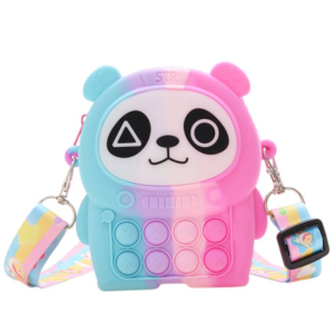 Kids Pop It Push Fidget Panda Crossbody Bag - Image 3