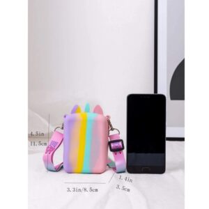 Kids Pop It Push Fidget Unicorn Crossbody Bag (Rose Pink) - Image 5