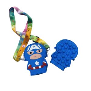 Kids Sling Crossfit Pop It Fidget Shoulder Bag (Captain America)