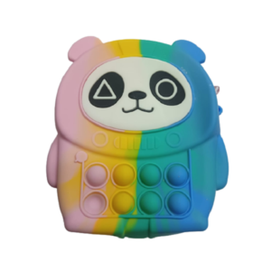 Kids Pop It Push Fidget Panda Crossbody Bag - Image 1