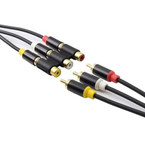 Triple 3 RCA Female to Female Audio Extension Coupler Adapter Connector - Image 3