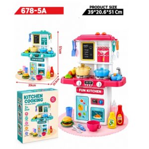 Kids Toy Pretend Play Kitchen Cooking Play Set (678-5A)