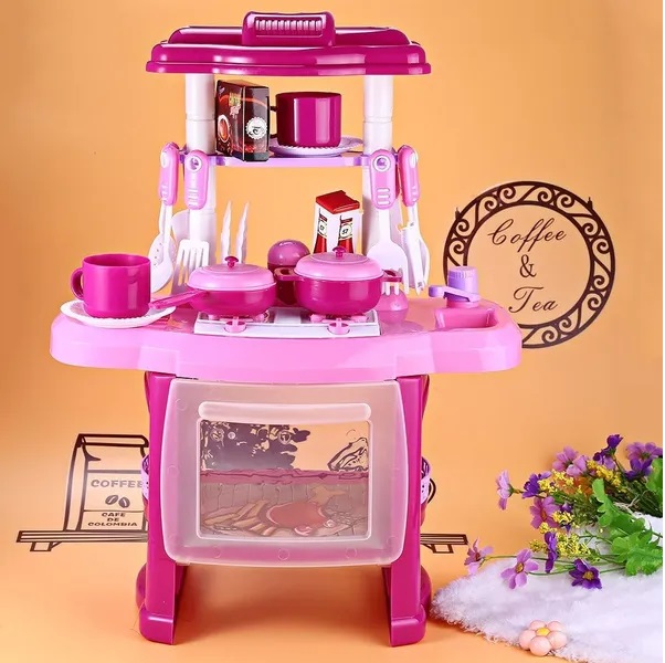 Pretend Play Mini Simulation Kitchen Cooking Toys Kids Girl Cooker Toy 3