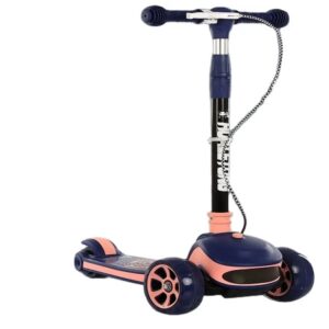 Kids 3 Wheel PU Flash Wheel Scooter with Music Double Brake (S984) - Image 1