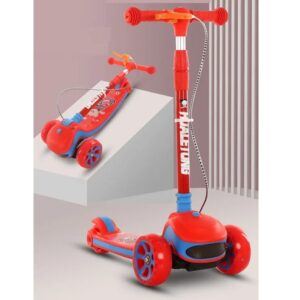 Kids 3 Wheel PU Flash Wheel Scooter with Music Double Brake (S984) - Image 6