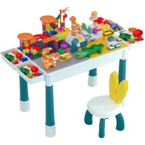 Kids Educational Building Blocks Silicone Cube Table With Chair (85 Pcs) MC816 - Image 5