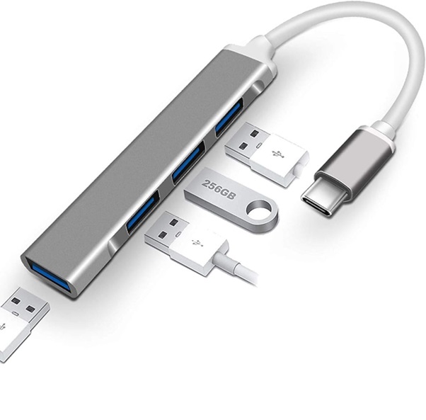 USB-C Hub Type-C 4 Ports OTG Extension 3.0 Adapter 8