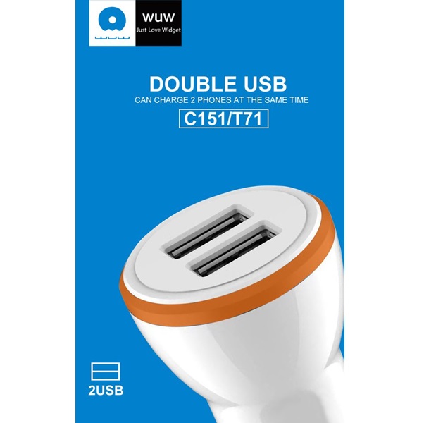 WUW-T71 2.4A 2USB Car Charger (Micro) 4