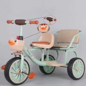 Baby Twin Double Seater 2 Seater Tricycle Bike (TS308) - Image 4