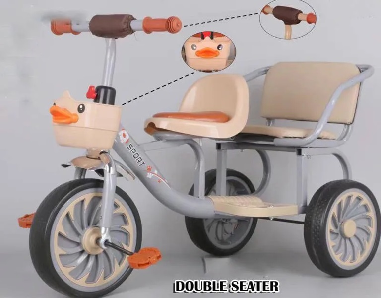 Baby Twin Double Seater 2 Seater Tricycle Bike (TS308) 5