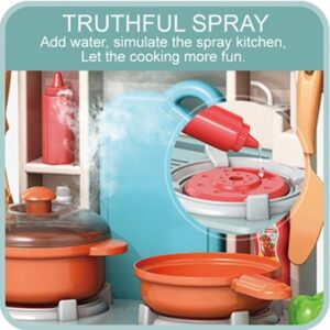 Kids Pretend Play Mini Kitchen Playset with Water Spray Light & Sound 33 Pcs (0060) - Image 3