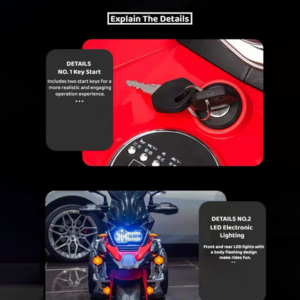 Kids Rechargeable Ride on Electric Motor Bike (MB2322) - Image 8