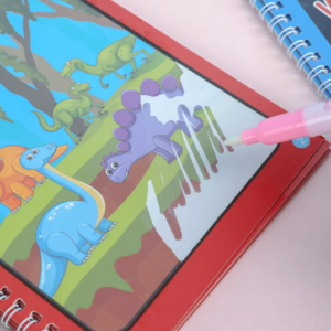 Kids Reusable Drawing Book Magic Water Coloring Book With Pen - Image 3