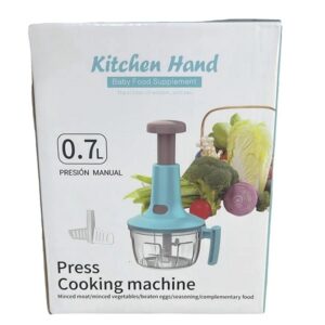 Plastic Food Chopper Manual Speedy Hand-Press Vegetable Chopper Mixer Cutter - Image 2