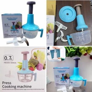 Plastic Food Chopper Manual Speedy Hand-Press Vegetable Chopper Mixer Cutter - Image 5