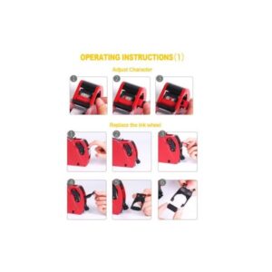 8 Digits Pricing Gun Kit with 7,000 Labels & Spare Ink - Image 7