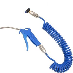 Air Blow Air Duster Blow Gun Kit with PTC Adaptor PU 5M Coiled Hose