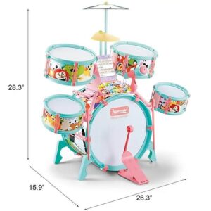 Kids Educational Electric Musical Instrument Toy Drum Multifunctional Jazz Drum Set (0337) - Image 2