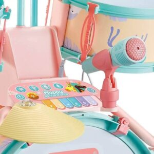Kids Educational Electric Musical Instrument Toy Drum Multifunctional Jazz Drum Set (0337) - Image 3