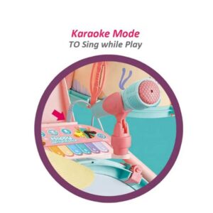 Kids Educational Electric Musical Instrument Toy Drum Multifunctional Jazz Drum Set (0337) - Image 6