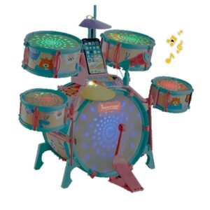 Kids Educational Electric Musical Instrument Toy Drum Multifunctional Jazz Drum Set (0337) - Image 7