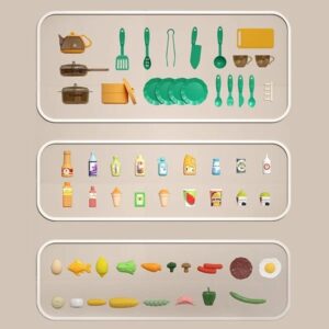 Kids Large Western Kitchen Set Simulation Spray Kitchenware Set 103cm (0504) - Image 5