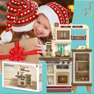 Kids Large Western Kitchen Set Simulation Spray Kitchenware Set 103cm (0504) - Image 6