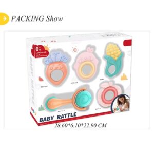 Baby Soft Teether Cute Cartoon Silicone Rattle (668-154) - Image 2