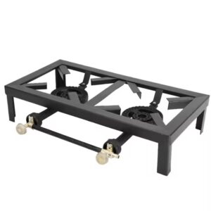 Gas Cooker Portable Angle Iron Double Burner Stove - Image 2