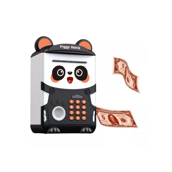 Kids Electronic Bank Panda Fingerprint Coin Money Saver Bank with Password Protection (0413) 1