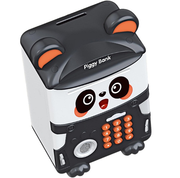 Kids Electronic Bank Panda Fingerprint Coin Money Saver Bank with Password Protection (0413) 9