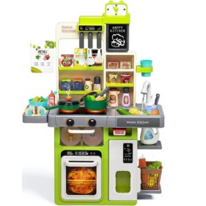 Kids Toy Play Kitchen Set Toddler Kitchen Playset with Sound & Light (0321) - Image 2