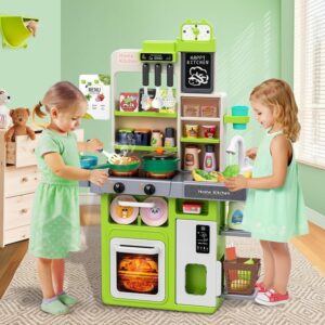 Kids Toy Play Kitchen Set Toddler Kitchen Playset with Sound & Light (0321) - Image 8