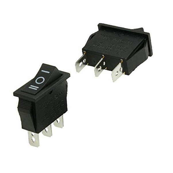 Rocker KCD3 On-Off-On Switch 3 Pin AC 15A 250V 20A 125V (Black) 3
