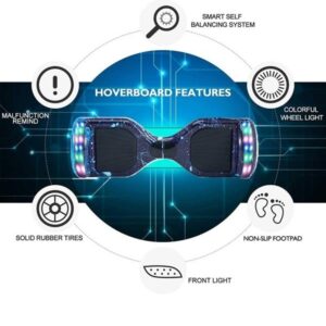 Self Balancing Scooter Hoverboard 6.5 inch with Bluetooth 700 W Overboard LED (K03) - Image 5
