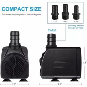Aquarium Water Fish Tank Portable Submersible Pump CM-168 (8W) - Image 4